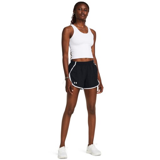 UNDER ARMOUR Damskie spodenki do biegania Under Armour UA Fly By 3'' Shorts czarne Czarny