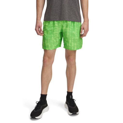 Męskie spodenki do biegania Under Armour UA Launch 7'' Print Shorts - zielone