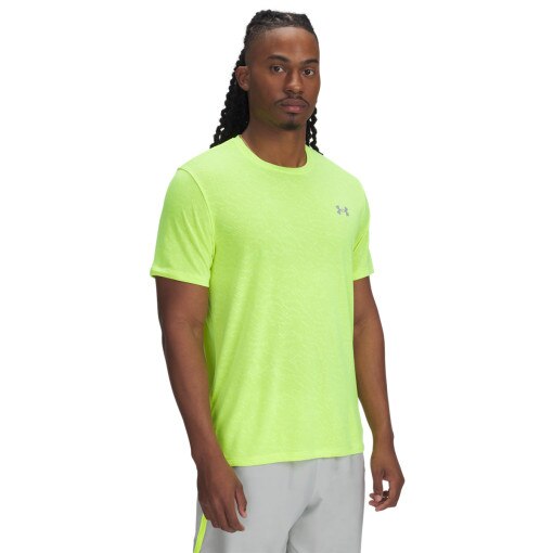 UNDER ARMOUR Męska koszulka do biegania Under Armour UA Launch Camo Shortsleeve zielona Zielony