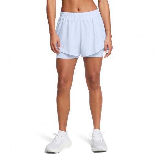 Damskie spodenki do biegania Under Armour UA Fly By 2in1 Short - niebieskie