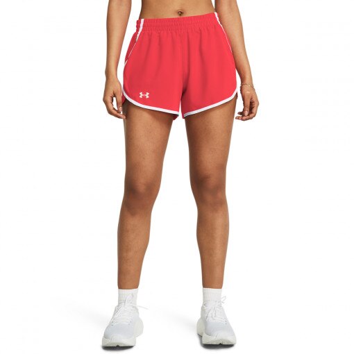 Damskie spodenki do biegania Under Armour UA Fly By 3'' Shorts - czerwone