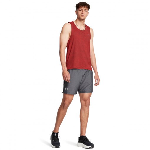 UNDER ARMOUR Męskie spodenki do biegania Under Armour UA Launch 7'' Heather Shorts szare Szary