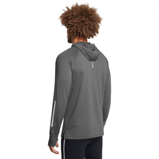 Męski longsleeve do biegania Under Armour UA Launch Elite Cw Balaclava Hoody - szary