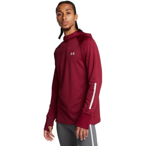 UNDER ARMOUR Męski longsleeve do biegania Under Armour UA Launch Elite Cw Balaclava Hoody czerwony Czerwony